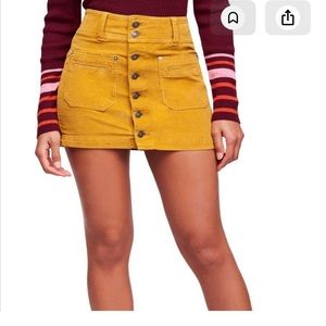 Free People corduroy mini skirt size 28